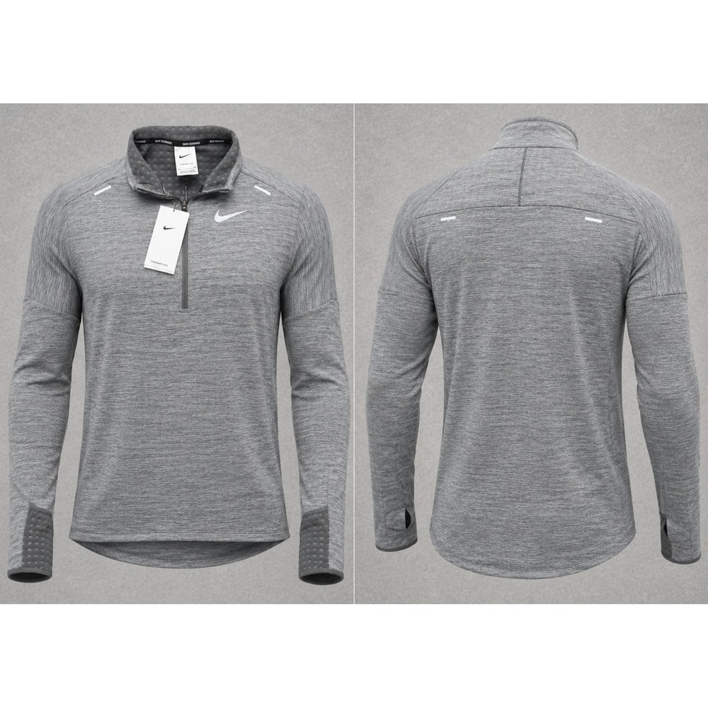 Nike Therma FIT Sphere Element Running Shirt Mens‎ S Gray Half Zip Pullover NWT